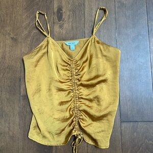 Nine West Gold Ruched Women's Top